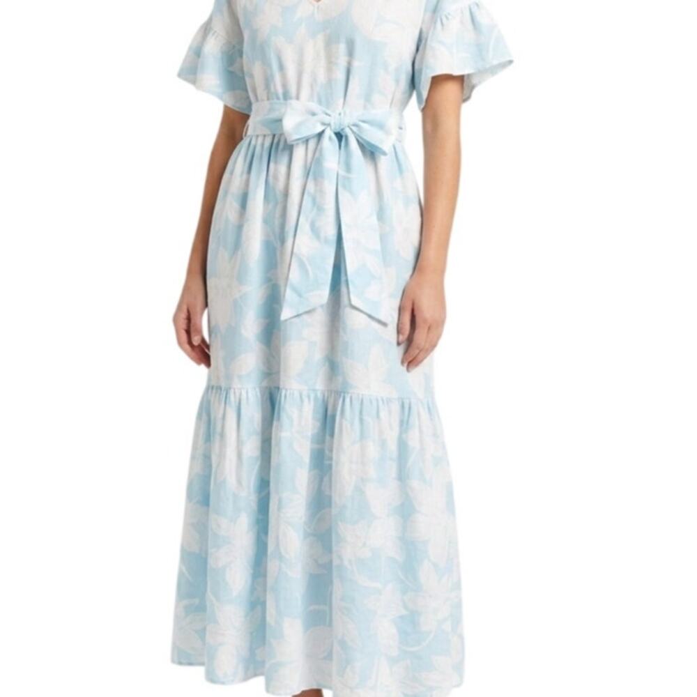 Seraphina Blue Floral Maxi Dress Size Small